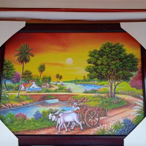 Sunset Serenity - Rural Landscape Framed Painting