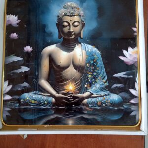 Radiant Meditating Buddha with Lotus Glow