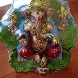 Lord Ganesha Statue on Leaf