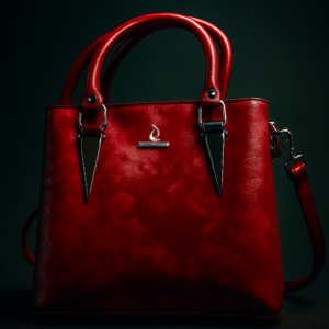 Crimson Ember – Luxe Textured Handbag